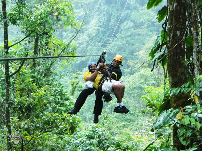 Zip lining in Mabira Forest